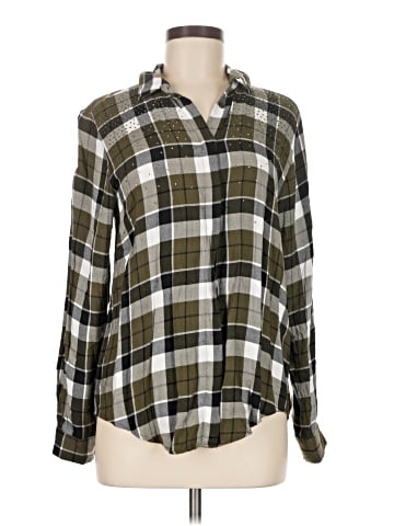 Zara Basic Long Sleeve Button-Down Shirt (view 1)