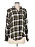 Zara Basic Plaid Green Long Sleeve Button-Down Shirt Size M - photo 1