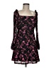 Topshop 100% Polyester Floral Black Cocktail Dress Size 4 - photo 1