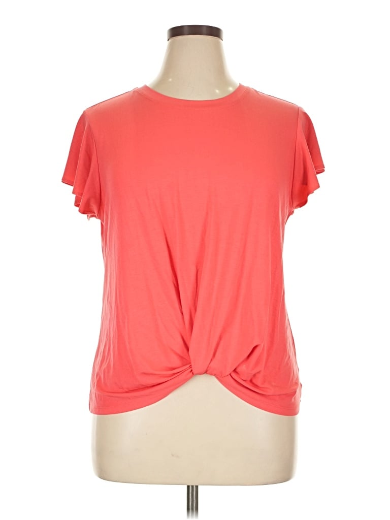 Pre-owned Time And Tru Short Sleeve T-shirt In Red