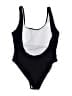 Unbranded Solid Black One Piece Swimsuit Size L - photo 2