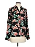 Calvin Klein 100% Polyester Floral Black Long Sleeve Blouse Size S - photo 1