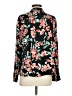 Calvin Klein 100% Polyester Floral Black Long Sleeve Blouse Size S - photo 2