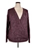 Just Fab Metallic Burgundy Pullover Sweater Size XXL - photo 1