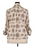 Elementz 100% Polyester Animal Print Ivory 3/4 Sleeve Blouse Size 2X - photo 2