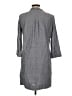 Ann Taylor LOFT 100% Polyester Gray 3/4 Sleeve Blouse Size L - photo 2