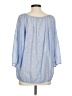J.Crew 100% Cotton Blue 3/4 Sleeve Blouse Size S - photo 2