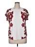 Assorted Brands Floral Silver Short Sleeve T-Shirt Size 0X - photo 1