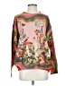 Unbranded 100% Polyester Floral Pink Pullover Sweater Size S (estimated) - photo 1