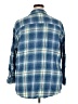 Old Navy 100% Cotton Plaid Blue 3/4 Sleeve Button-Down Shirt Size XXL - photo 2