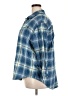 Old Navy 100% Cotton Plaid Blue 3/4 Sleeve Button-Down Shirt Size XXL - photo 5