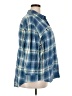 Old Navy 100% Cotton Plaid Blue 3/4 Sleeve Button-Down Shirt Size XXL - photo 4