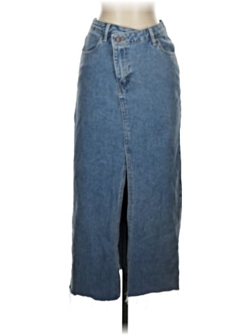 Happily Grey Denim Skirt (view 1)