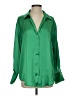 Zara 100% Polyester Green Long Sleeve Blouse Size S - photo 1