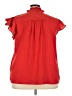Rouge 100% Polyester Red Short Sleeve Blouse Size 3X - photo 2