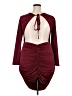 Assorted Brands Solid Burgundy Casual Dress Size 2X - photo 2