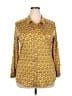 Dna Couture Print Yellow 3/4 Sleeve Blouse Size 3X - photo 1