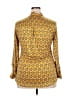 Dna Couture Print Yellow 3/4 Sleeve Blouse Size 3X - photo 2