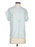 Point Sur 100% Viscose Blue Short Sleeve Blouse Size XS - photo 1