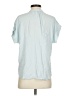 Point Sur 100% Viscose Blue Short Sleeve Blouse Size XS - photo 2