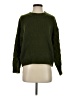 Line & Dot Solid Green Pullover Sweater Size XS - photo 1