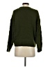 Line & Dot Solid Green Pullover Sweater Size XS - photo 2