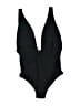 Zeraca Solid Black One Piece Swimsuit Size S - photo 1