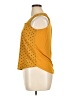 Tempted Yellow Sleeveless Blouse Size XL - photo 5