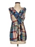 Fei Plaid Blue Casual Dress Size 0 - photo 1