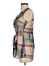 Fei Plaid Blue Casual Dress Size 0 - photo 5