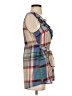 Fei Plaid Blue Casual Dress Size 0 - photo 4