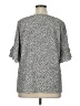 Shein Curve 100% Polyester Gray Silver 3/4 Sleeve Blouse Size 14 Plus (1) - photo 2