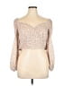 Shein Curve 100% Polyester Tan 3/4 Sleeve Blouse Size 1X - photo 1