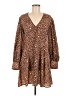 PrettyLittleThing 100% Polyester Animal Print Brown Casual Dress Size 8 - photo 1