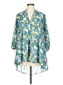 Unbranded 100% Polyester Blue 3/4 Sleeve Blouse Size L - photo 1
