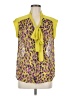 Matthew Williamson 100% Polyester Animal Print Yellow Sleeveless Blouse Size M - photo 1