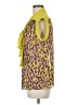 Matthew Williamson 100% Polyester Animal Print Yellow Sleeveless Blouse Size M - photo 5
