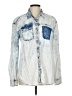 Life in Progress Print Blue Long Sleeve Button-Down Shirt Size L - photo 1