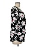 Essentials Black 3/4 Sleeve Blouse Size M - photo 4