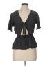 Love, Fire 100% Rayon Black Short Sleeve Blouse Size L - photo 1