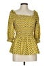 Max Studio 100% Rayon Yellow 3/4 Sleeve Blouse Size L - photo 1