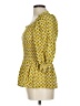 Max Studio 100% Rayon Yellow 3/4 Sleeve Blouse Size L - photo 5