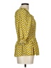 Max Studio 100% Rayon Yellow 3/4 Sleeve Blouse Size L - photo 4