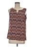 Dana Buchman 100% Polyester Orange Purple Sleeveless Blouse Size M - photo 1