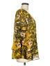 CAbi 100% Polyester Floral Yellow 3/4 Sleeve Blouse Size M - photo 4