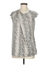 Elie Tahari Snake Print Silver Sleeveless T-Shirt Size M - photo 1
