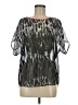 Express 100% Polyester Black Short Sleeve Blouse Size M - photo 1