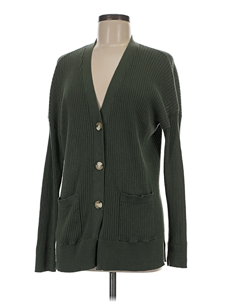 Pre-owned Ann Taylor Loft Cardigan Sweater In Green