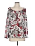 Liz Claiborne 100% Polyester Red 3/4 Sleeve Blouse Size M - photo 1