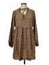 Emery Rose 100% Polyester Animal Print Brown Casual Dress Size M - photo 1